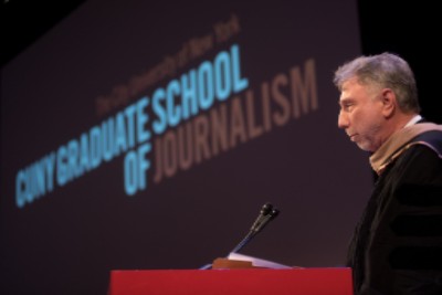 Keynote Speaker Marty Baron, Executive Editor of The Washington Post at the December 2016  commencement ceremony.