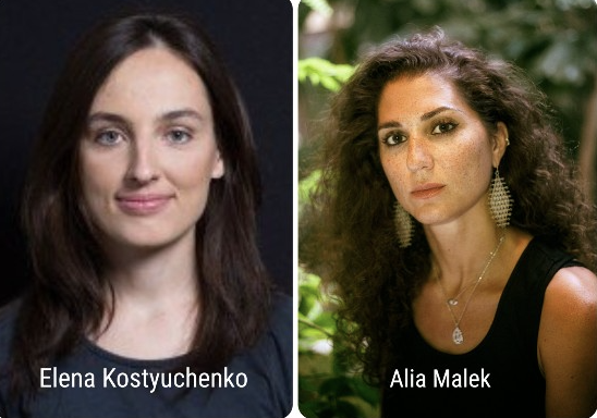 Russian journalist Elena Kostyuchenko and Alia Malek